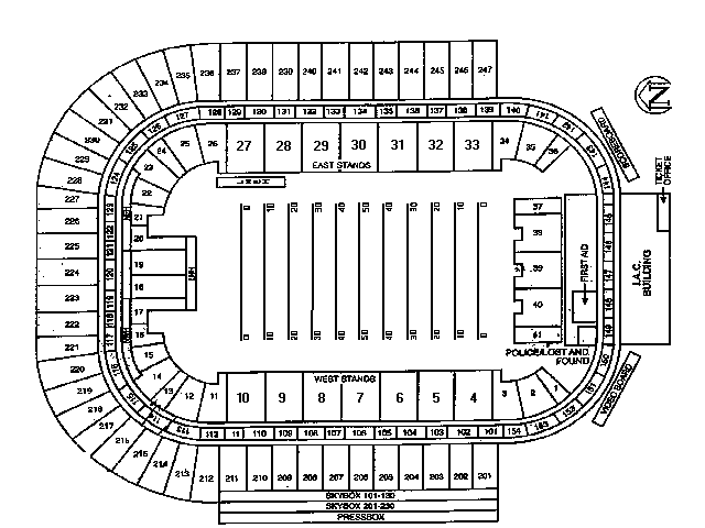 Sun Devil Stadium seating Chart