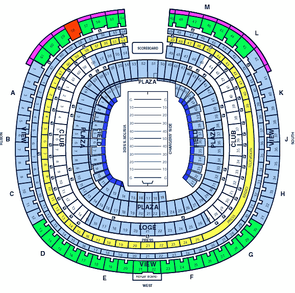 Chargers Tickets Seating Chart