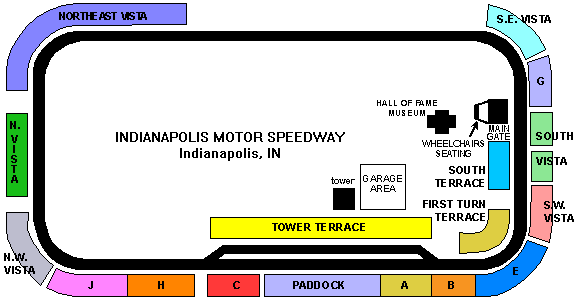 Indianapolis Speedway Detailed Seating Chart