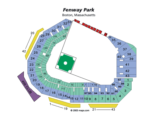 Fenway Park Tickets Seating Chart