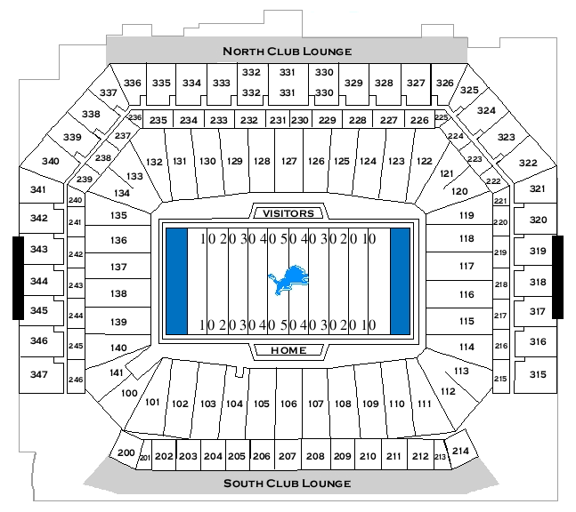 Detroit Ford Field Seating Chart