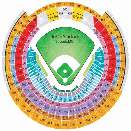 Seating Chart For Busch Stadium St Louis Missouri