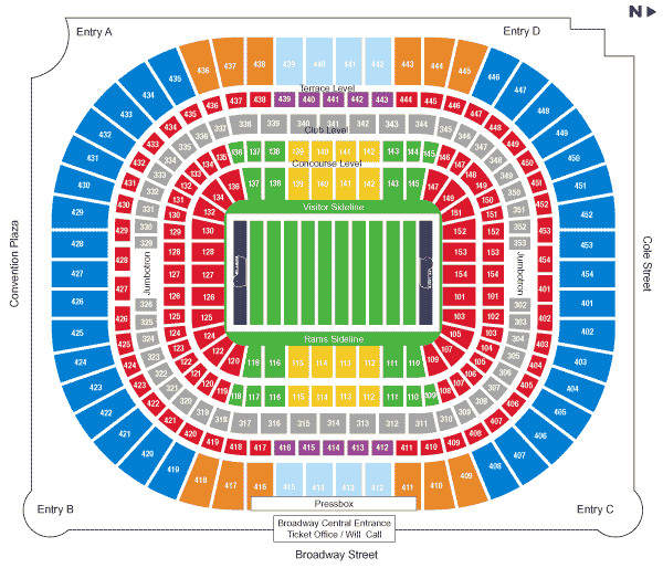 America S Center St Louis Seating Chart