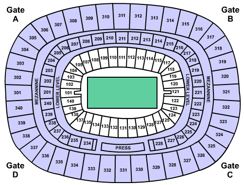 Giants Stadium seating Chart
