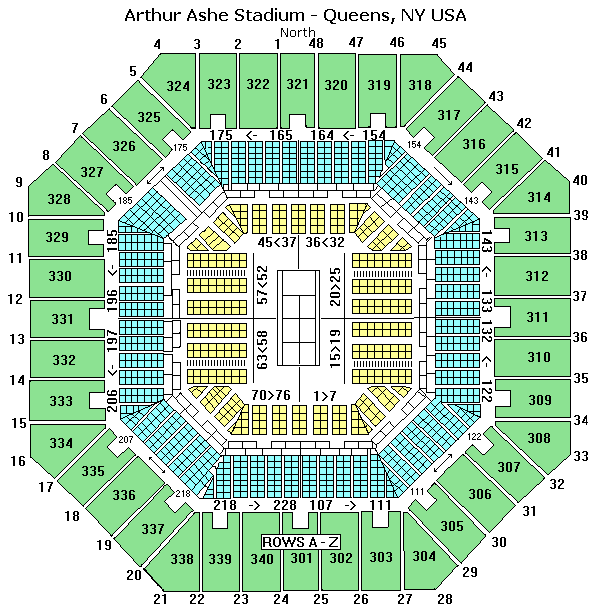 Arthur Ashe Stadium seating chart