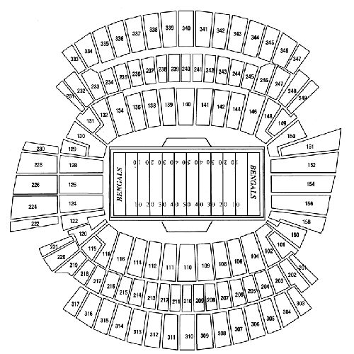 Paul Brown Stadium seating Chart