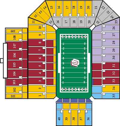 Memorial Stadium Norman Ok Seating Chart