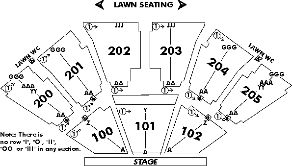 Smirnoff Music Centre seating Chart