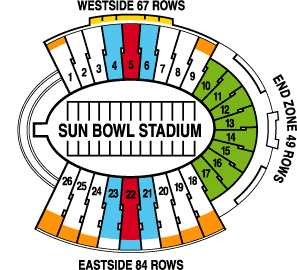 Sun Bowl Stadium seating Chart