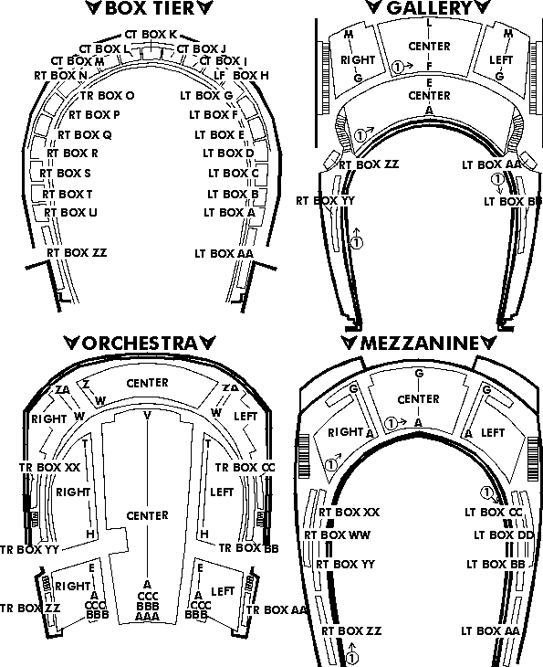 Bass Hall seating Chart