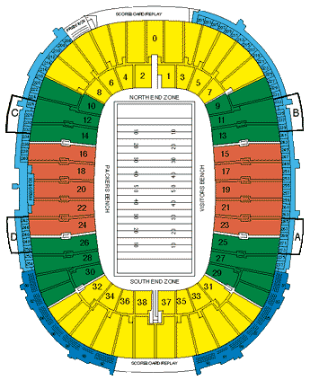 Lambeau Field seating Chart